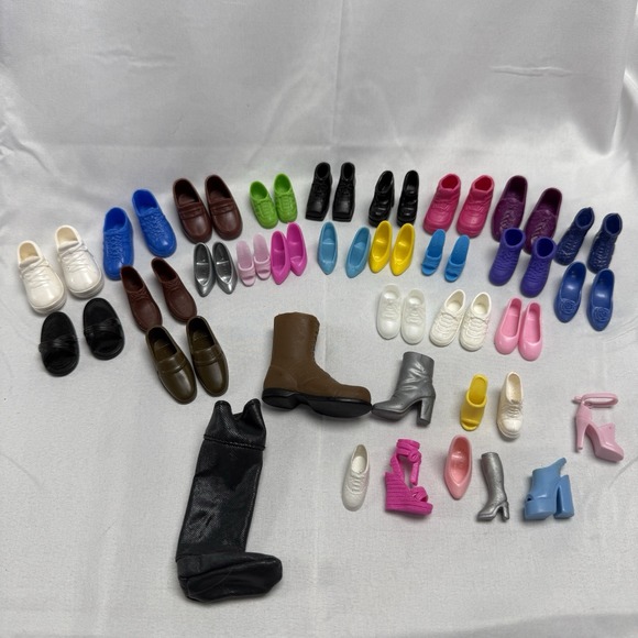 Barbie Other - Lot Of 23 Pairs Of Barbie Skipper Ken Shoes 1960s+ Plus A Few Extras